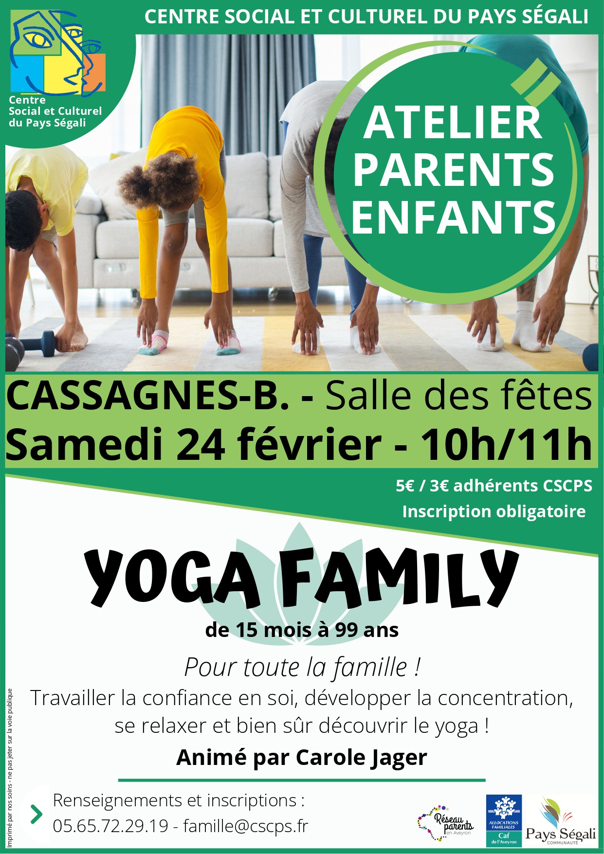 Lire la suite à propos de l’article Atelier parents/enfants YOGA FAMILY