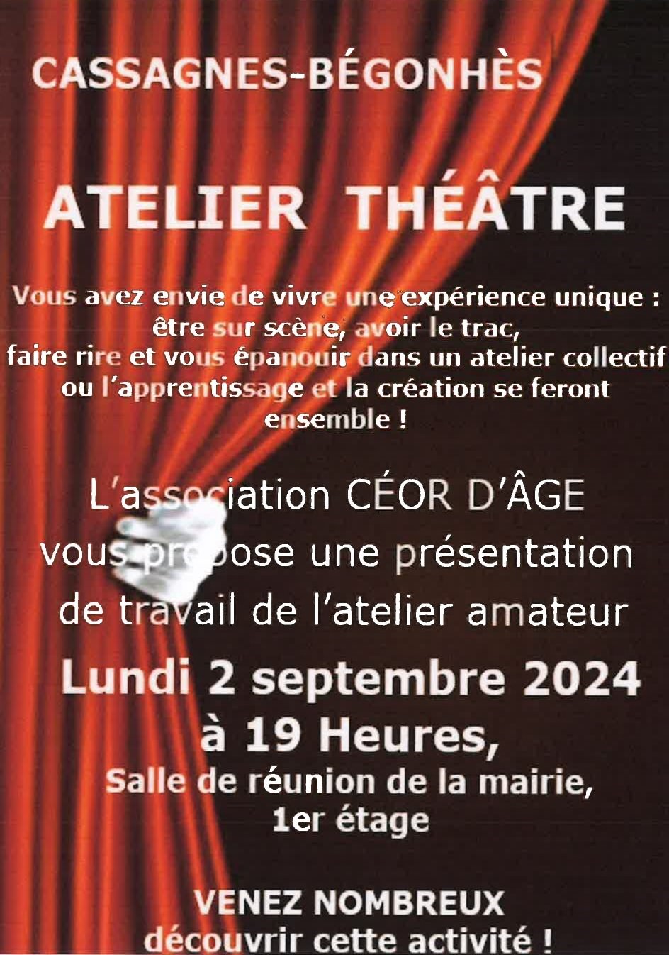 Lire la suite à propos de l’article Atelier théâtre