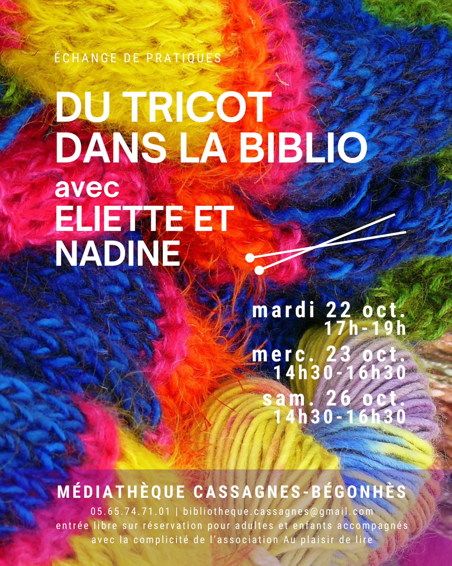 Lire la suite à propos de l’article Du tricot dans la biblio !