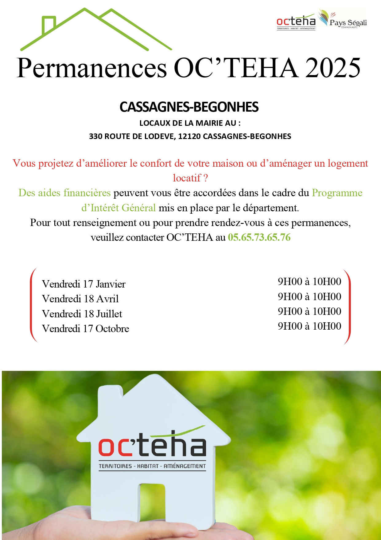 Lire la suite à propos de l’article Permanences OC’TEHA