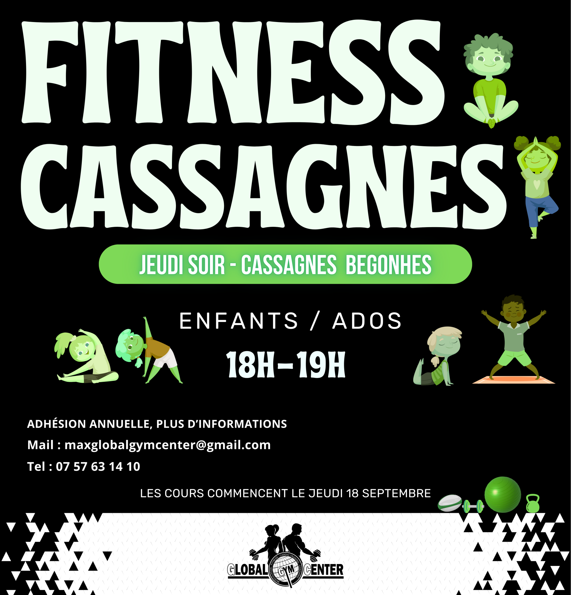 Lire la suite à propos de l’article FITNESS CASSAGNES – enfants/ados
