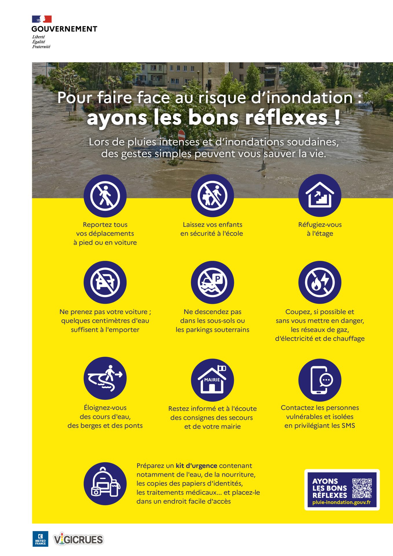 Lire la suite à propos de l’article Les bons réflexes face aux pluies et inondations